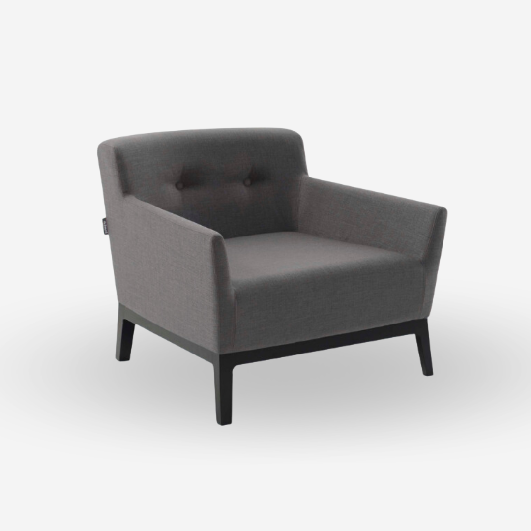 MARC butaca base madera - Mobiliario Beltá Frajumar